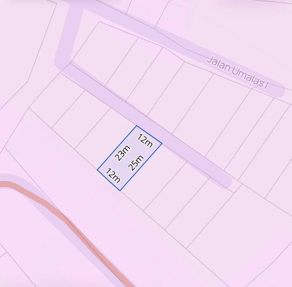 Tanah 287m2 di Umalas kerobokan Badung Lingk Villa