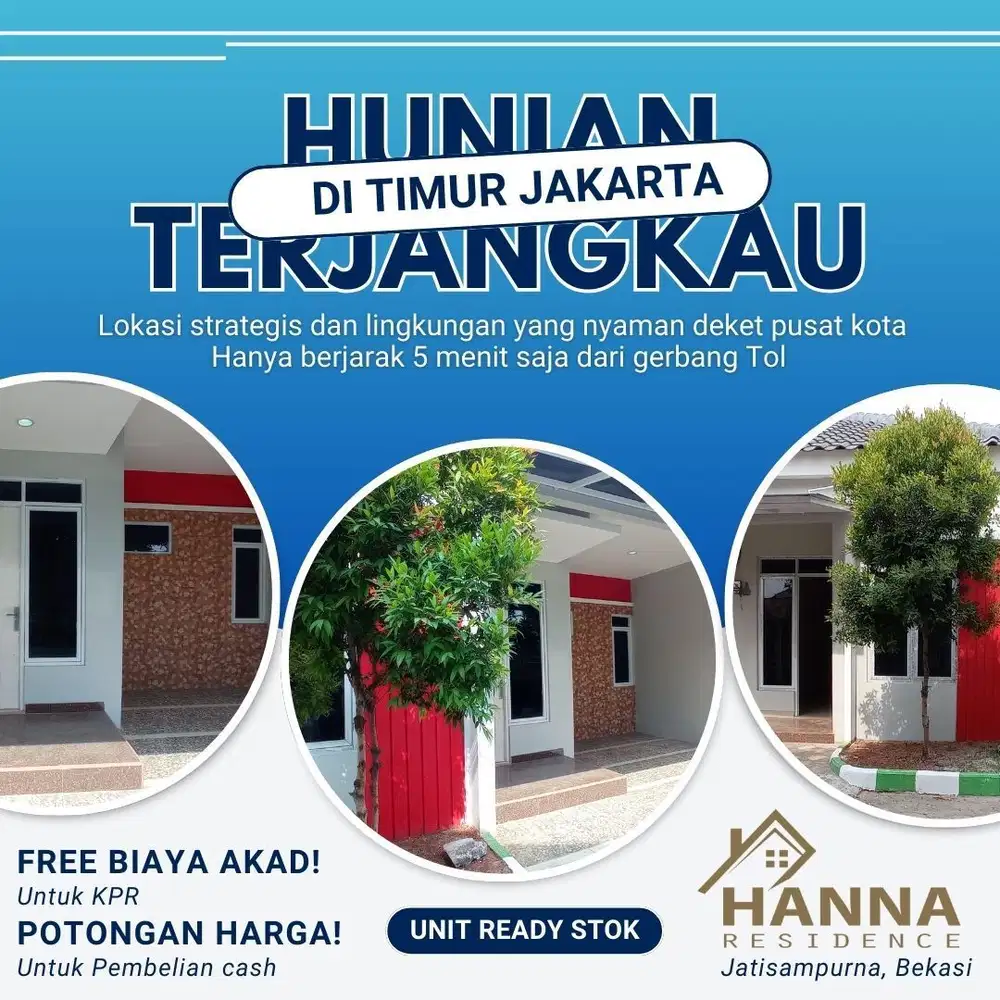 Dijual Rumah Baru Di Cibubur Hanna Residence