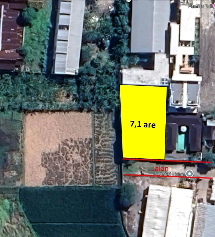 Tanah dekat Bali Kiddy jln persada Kerobokan Bali