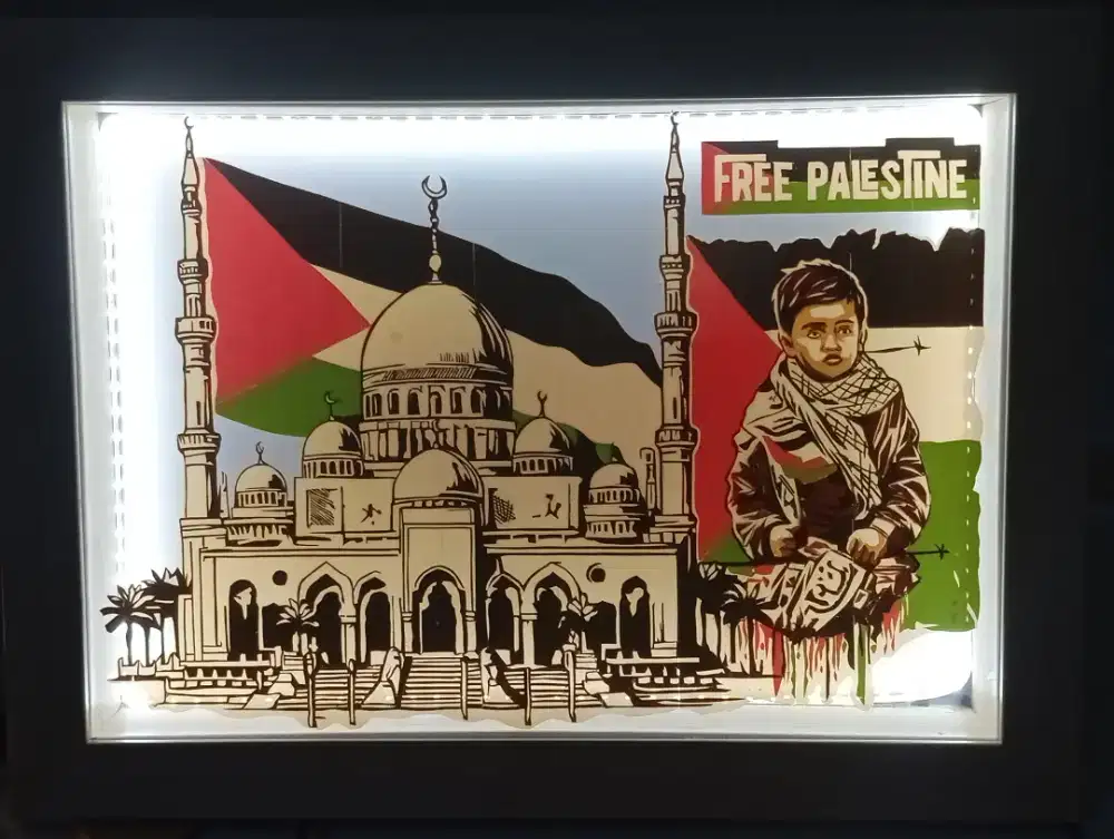 Lukisan Unik dan Antik dari Lakban Tema Palestina