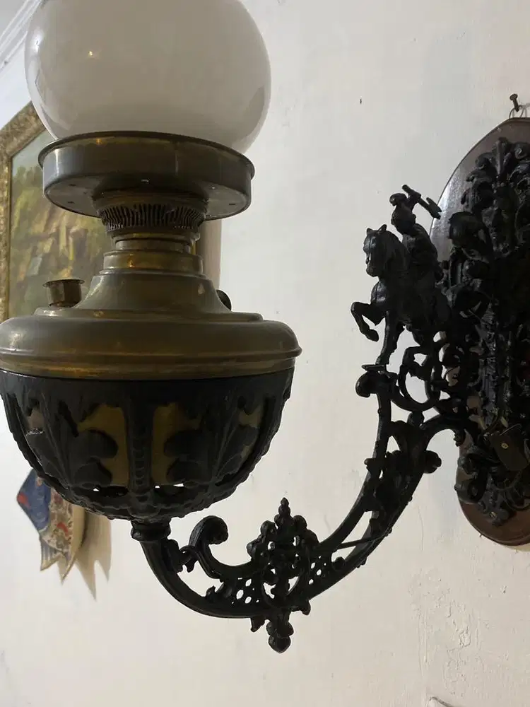 Jual lampu dinding VINTAGE rangka besi tangki kuningan 40