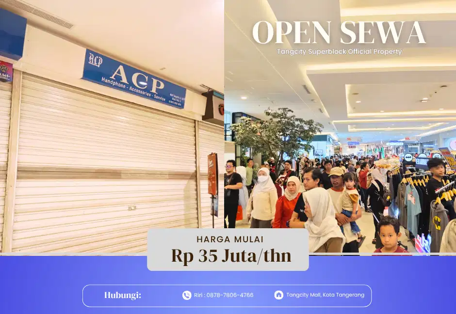 Sewa Unit Komersial LG C9 Tangcity Mall – Lokasi Ramai & Potensial!