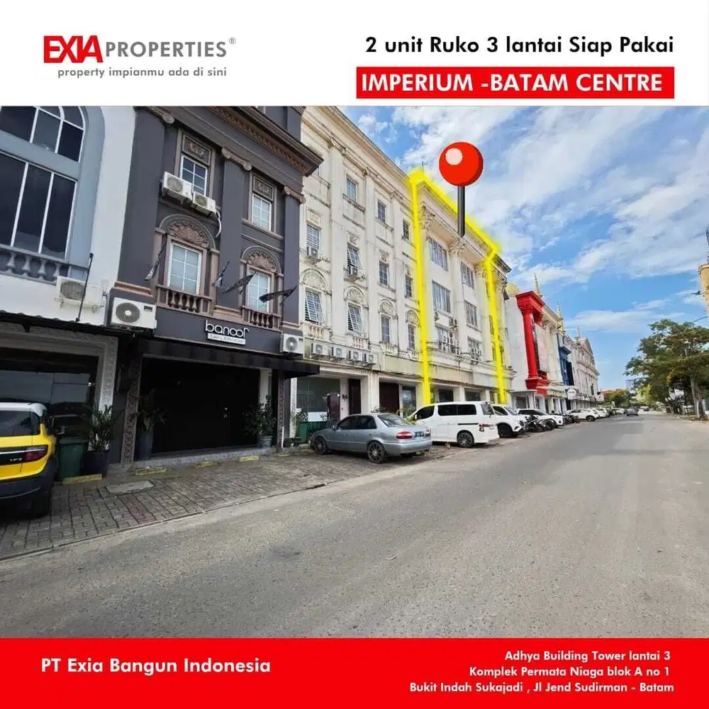 Dijual 2 unit ruko 4lt imperium Batam center