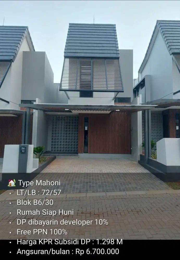 10Juta Langsung Akad dan Langsung Huni at Cendana Residence 2 Serpong