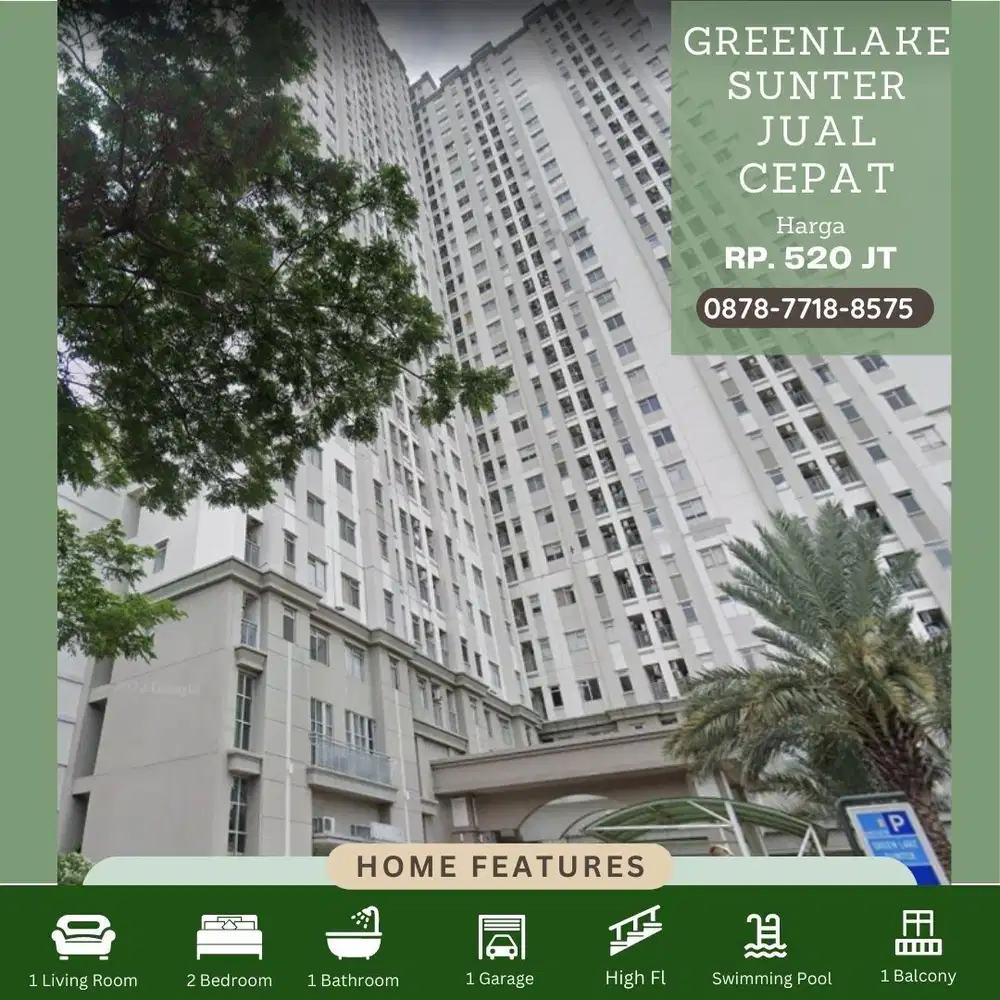 Dijual Harga Bagus Apartment Greenlake Sunter Southern Tower