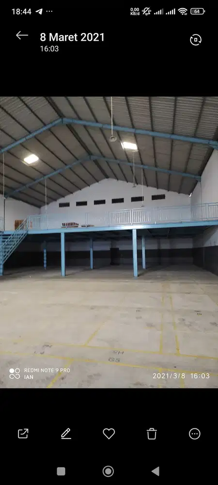 Di sewakan Gudang parangloe indah 1000m2