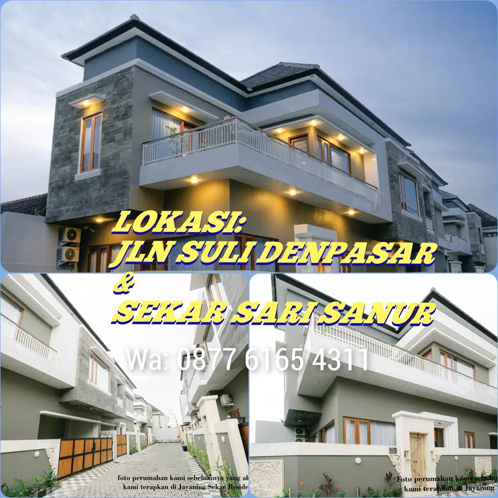 Rumah cluster semi villa di Suli  Denpasar tengah