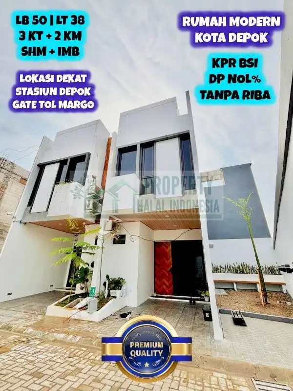 Rumah Modern Siap Huni Full Furnish Depok Dekat Stasiun Depok Lama