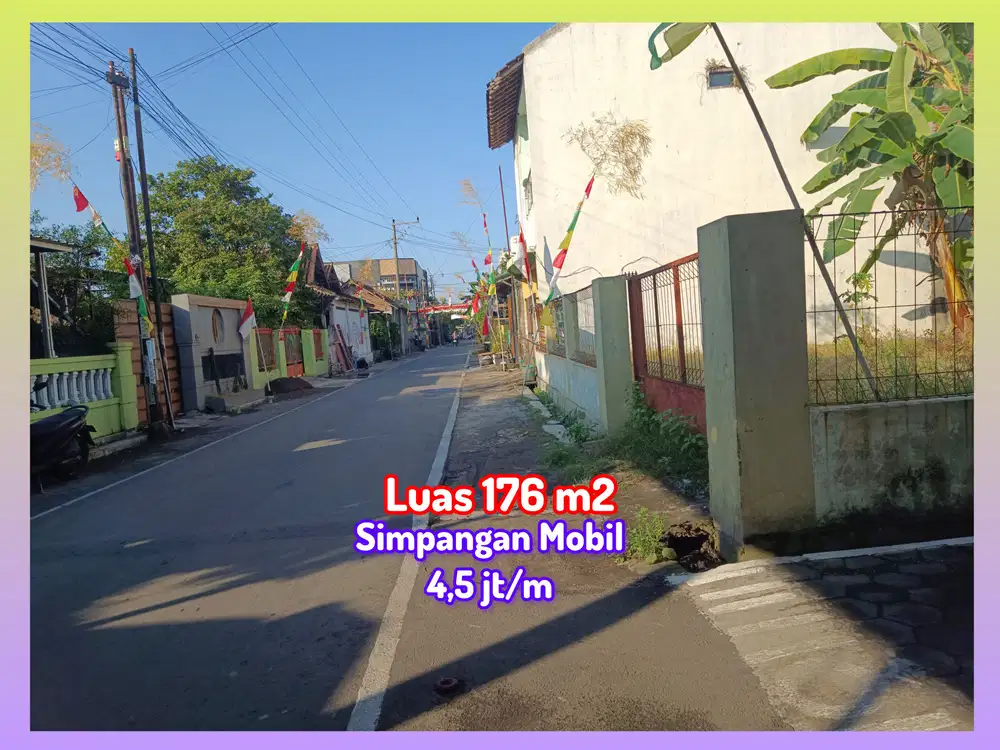 TANAH PEKARANGAN PREMIUM SIMPANGAN MOBIL GONILAN KARTASURA UMS SOLO