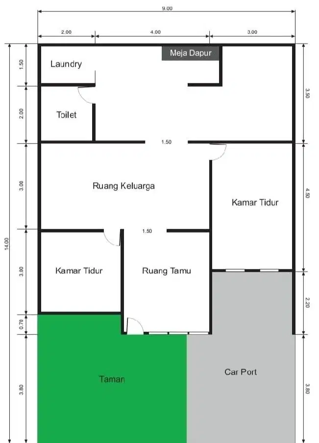 DIJUAL RUMAH DEKAT RS AWAL BROS HANG TUAH PKU, ANTI MACET, PEKANBARU
