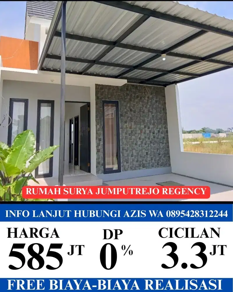 Rumah baru surya jumputrejo regency sidoarjo dekat stasiun gedangan
