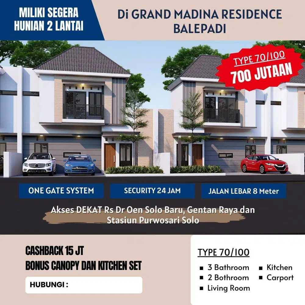 PERUMAHAN DI SUKOHARJO DEKAT SOLO BARU MINIMALIS STRATEGIS PROMO