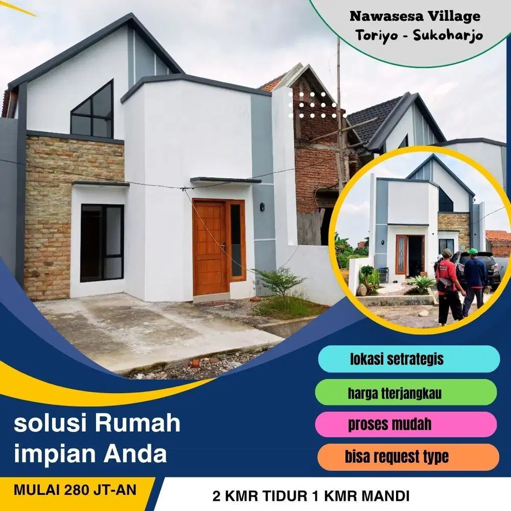 JUAL RUMAH HUNIAN MURAH DI SUKOHARJO KOTA DEKAT KAMPUS UNIVET