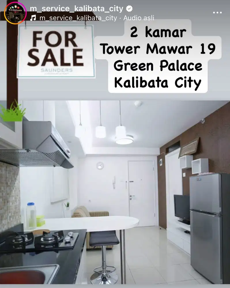 Apartemen 2 kamar harga jual mulai dari Green Palace Kalibata city
