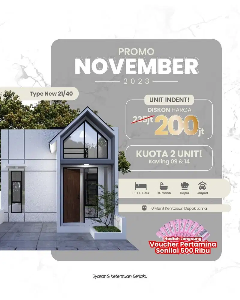 Rumah Strategis Jakarta Dekat Stasiun Harga Murah Luas 40