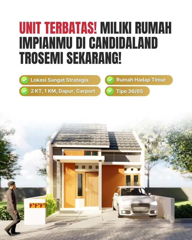 JUAL RUMAH MURAH TROSEMI GATAK SUKOHARJO DEKAT GENTAN SOLO BARU