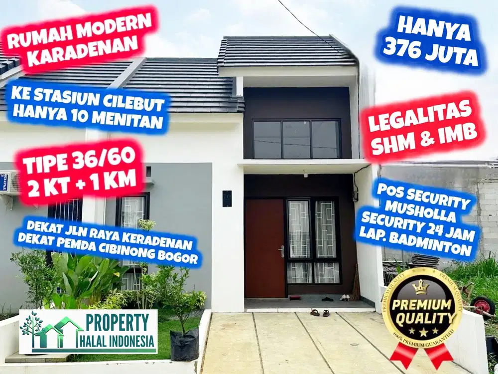 Jual Rumah Modern Murah Karadenan Cibinong Bogor Surat SHM Pecah