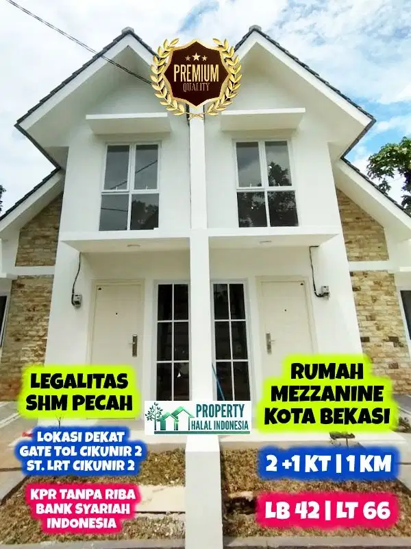 Jual Rumah Modern Jakamulya Bekasi Selatan Dkt LRT Cikunir SHM Pecah