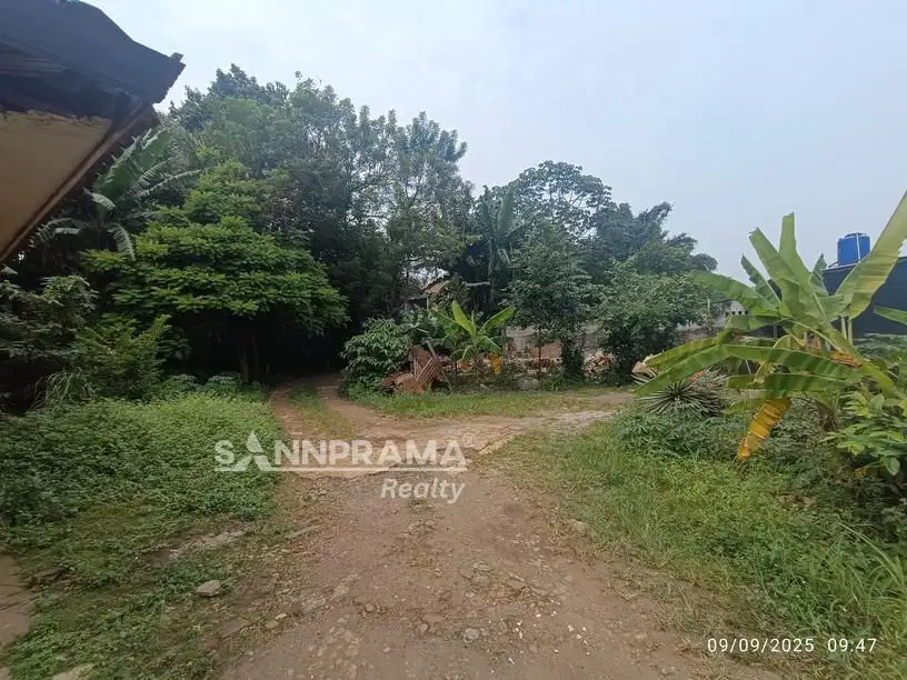 Dijual tanah luas 6rban siap bangun dipinggir jalan raya sawangan