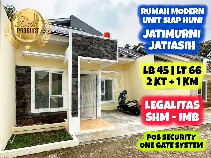 Jual Rumah Siap Huni Jatimurni Jatiasih SHM IMB Dekat Gate Tol Jatiwarna