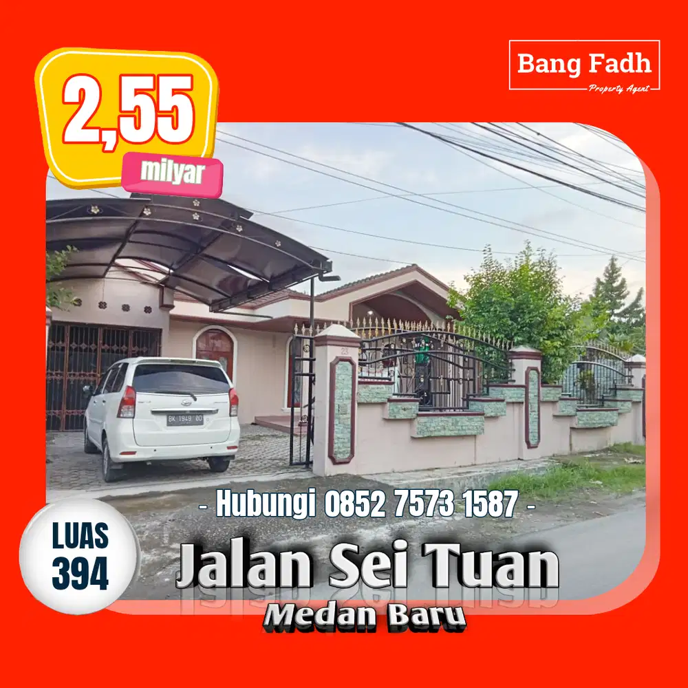 Rumah jalan Sei tuan Medan Baru