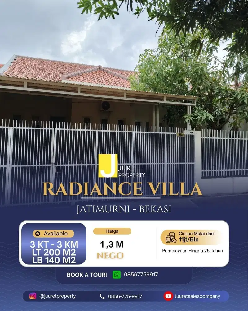 Dijual Rumah di Perumahan Radiance Villa