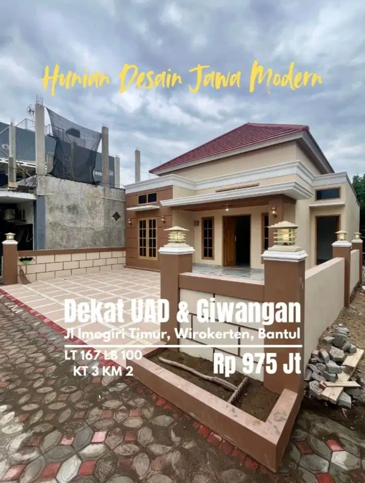 Jual Rumah Baru Luas di Wirokerten Banguntapan Bantul Yogyakarta