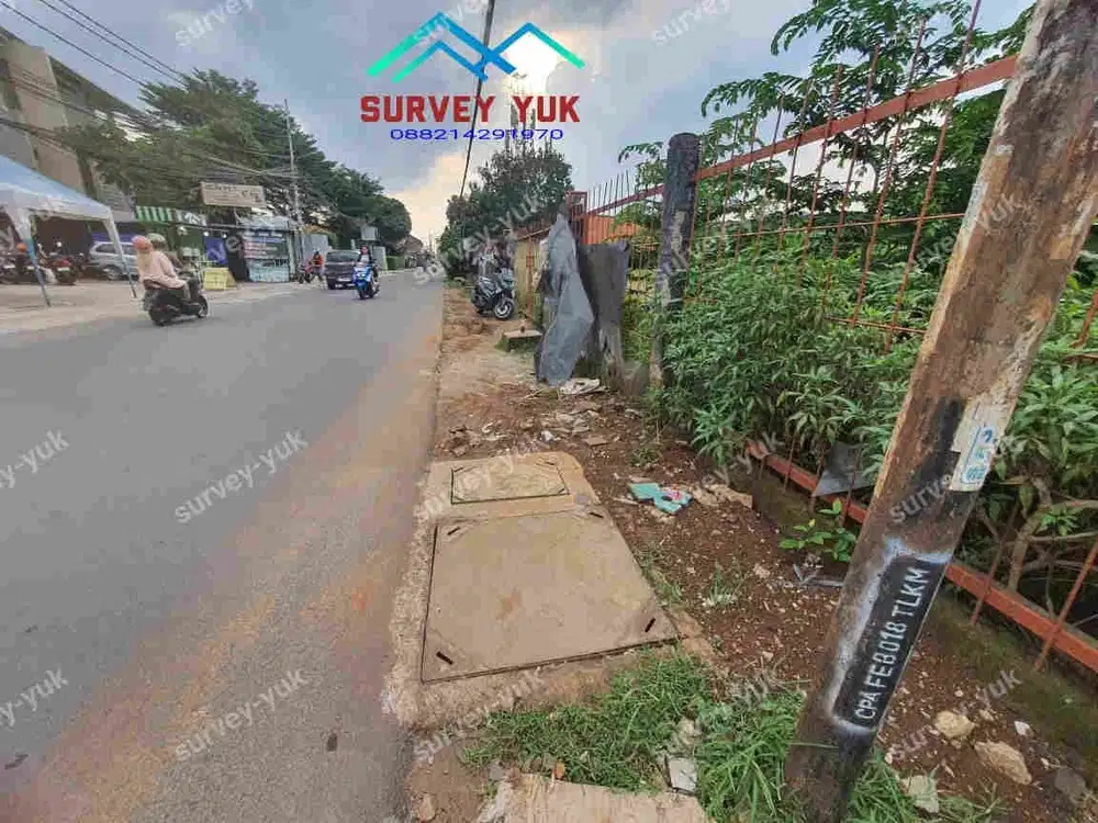 Tanah Pinggir Jalan Raya LT 2670 m2  Kampung Utan Ciputat