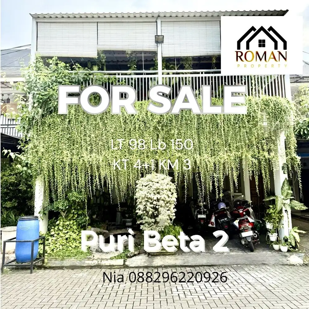 DIJUAL CEPAT RUMAH PURI BETA 2 SIAP HUNI