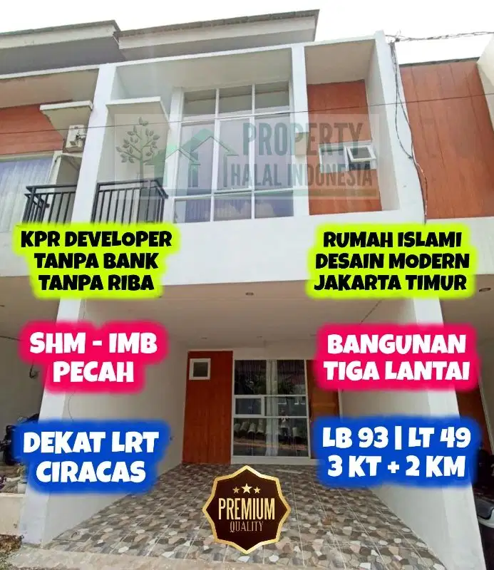Jual Rumah Islami Modern Ciracas Jaktim KPR Developer Tanpa Bank