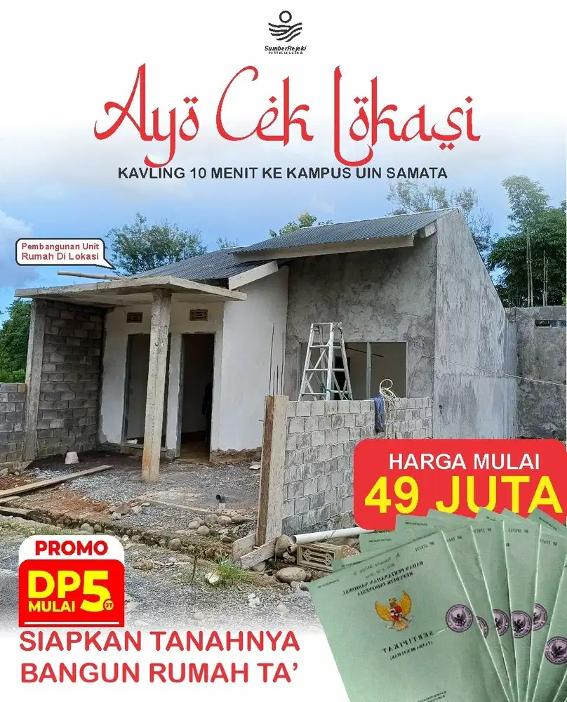 promo tanah dp 5 juta, sudah siap bangun