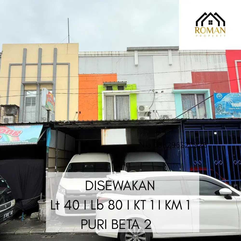 DISEWA RUKO PINGGIR JALAN PURI BETA 2 COCOK SEGALA USAHA