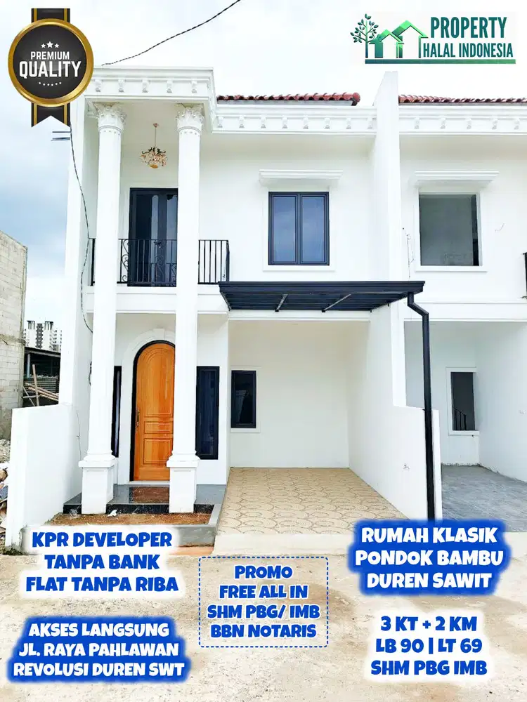 Jual Rumah Klasik Akses Langsung JL Raya Pahlawan Revolusi Duren Sawit