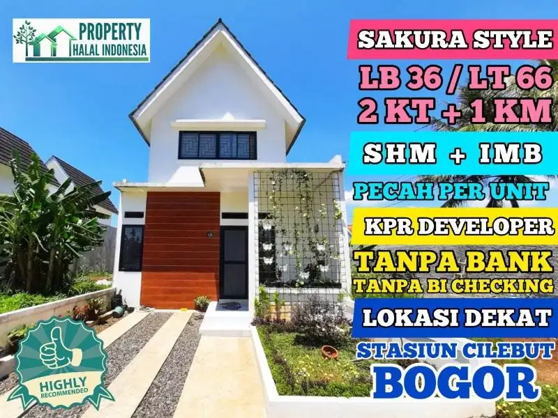 Rumah Islami Cilebut  Sakura Jepang KPR Developer Non Bank Tanpa Riba