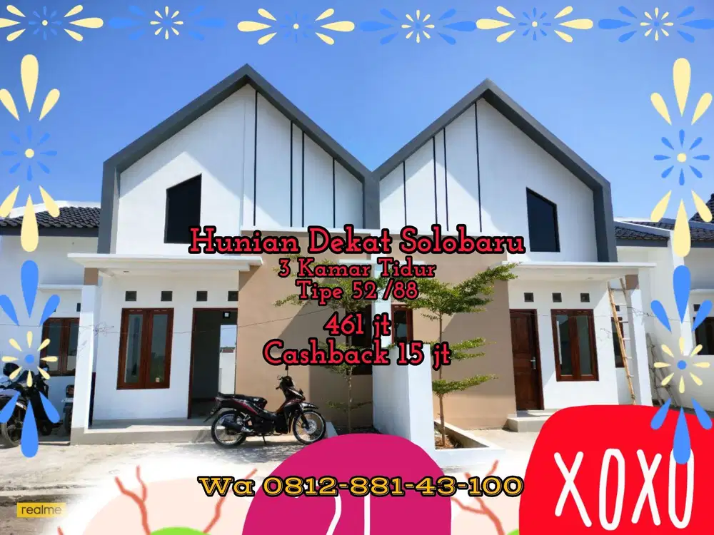 RUMAH SEMI FURNISH DI PERUMAHAN ONE GATE SISTEM MEWAH DEKAT SOLO BARU