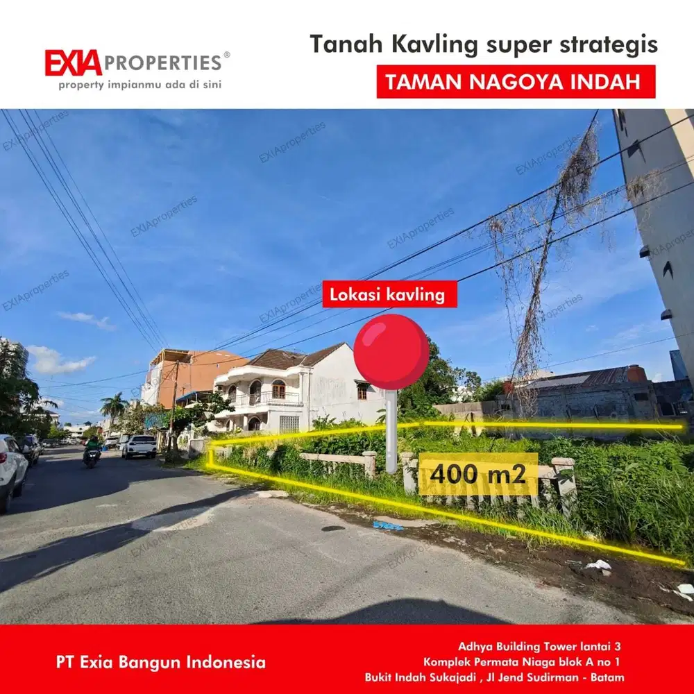 Tanah hook 400m2 Nagoya Batam  siap dibangun