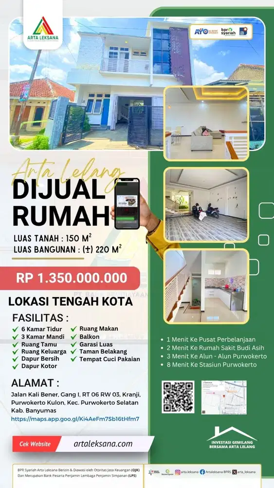 dijual rumah cocok untuk usaha kos kosan