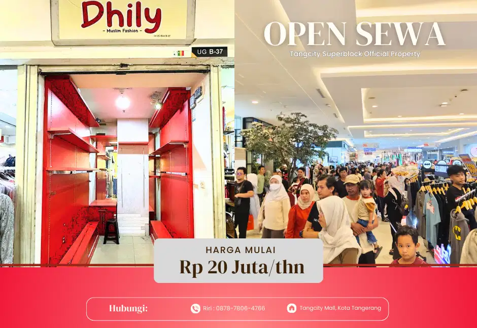 Sewa Unit Ruang Usaha di Tangcity Mall UG B37 - Spot Strategis Tenant!