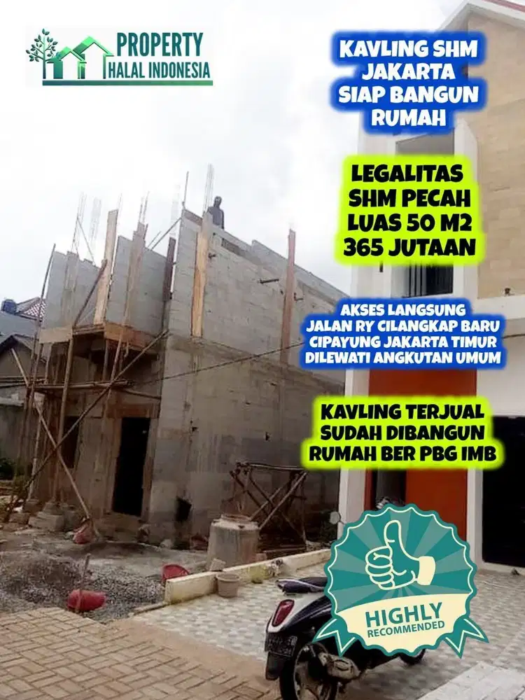 Jual Kavling Cluster SHM Sdh Pecah Akses Dua Mobil Jl Cilangkap JakTim