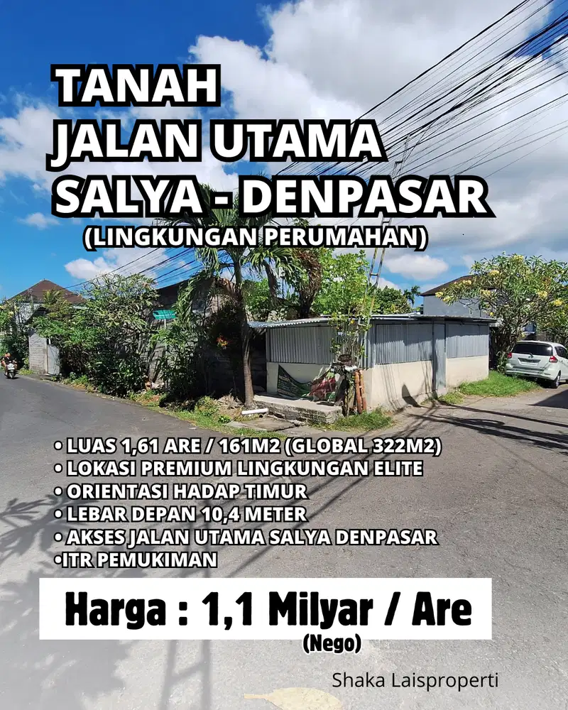 Tanah Premium Jalan Utama Salya Denpasar Kota
