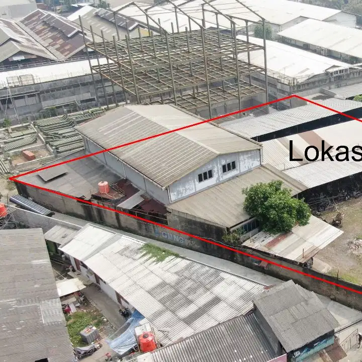 Tanah dan gudang lama strategis 1985 m2 dijual di pesing poglar angke