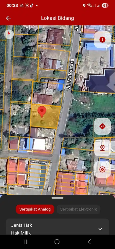 Tanah Investasi, Murah, Strategis di Palu Kota (Pinggir Jalan dan SHM)