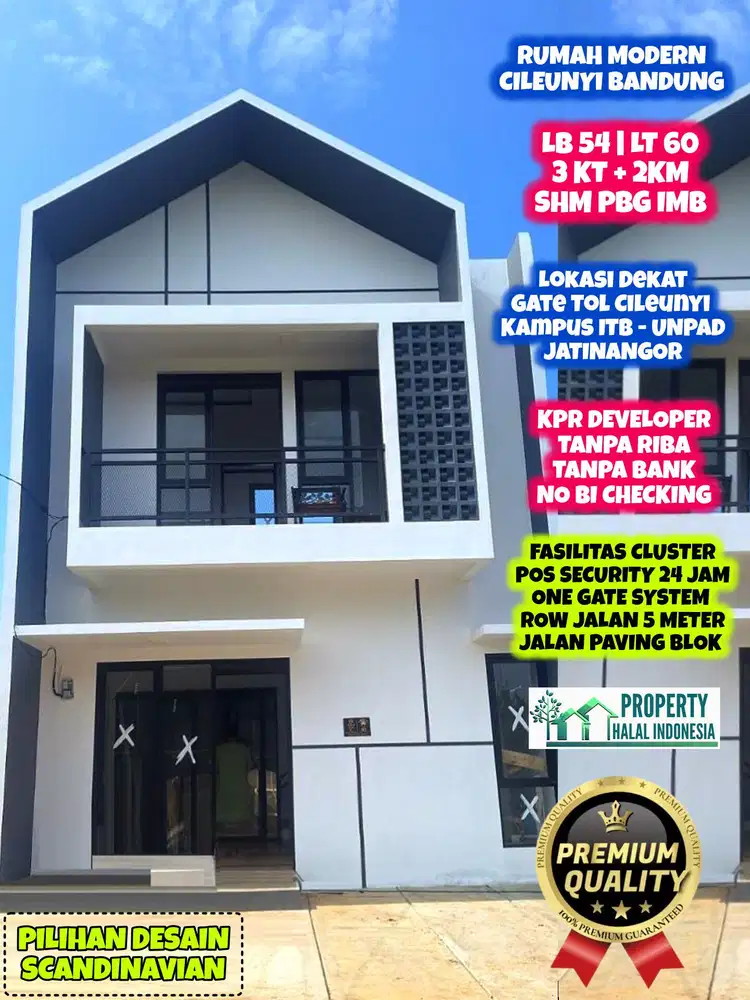 Jual Rumah Islami Scandinavian Dekat Gate Tol Cileunyi - ITB & UNPAD