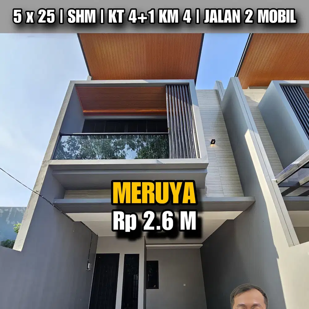 V0PR JUAL RUMAH BARU MERUYA 5x25 KOMPLEK 10 MENIT KE PURI INDAH MALL