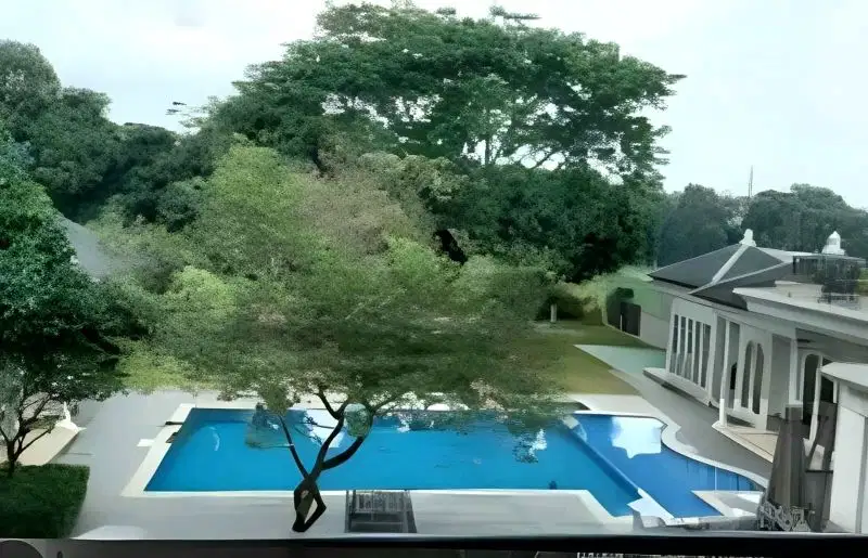 rumah mewah cantik halaman luas di bukit golf pondok indah