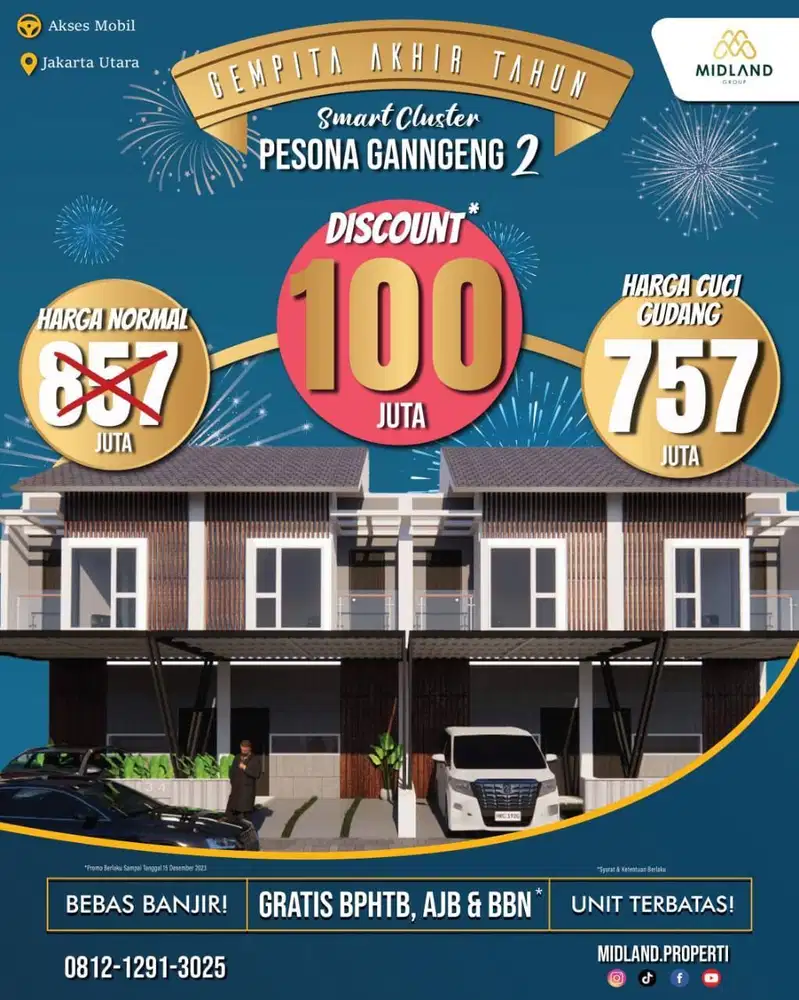 Townhouse 2 lantai lokasi dekat kntor walikota jakarta utara