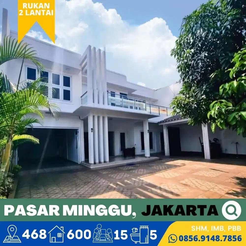 Rumah Kantor dijual Murah Pasar Minggu Jakarta Selatan 10 menit BonBin