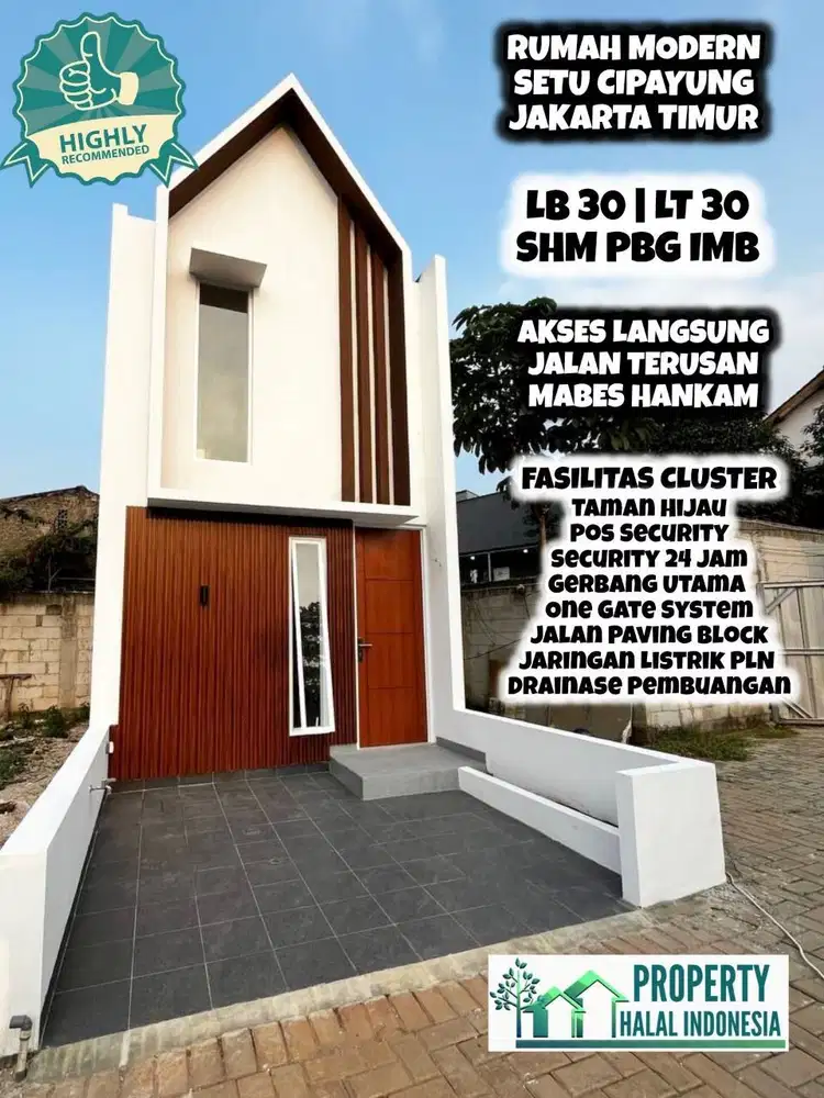 Jual Rumah Murah Modern Mezzanine Cipayung Jakarta SHM Jalan Dua Mobil