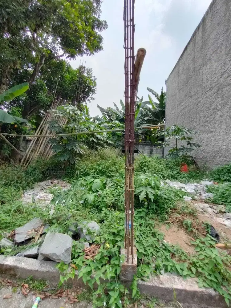 Tanah darat siap bangun sudah pondasi ada IMB di pedurenan Bekasi