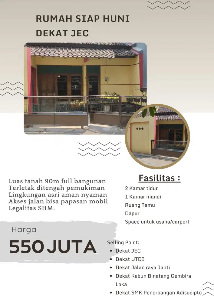 RUMAH SIAP HUNI type 90 DEKAT JEC 200 METER